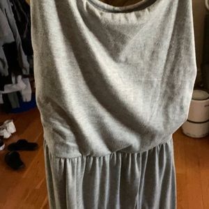 Grey dress with slit in front